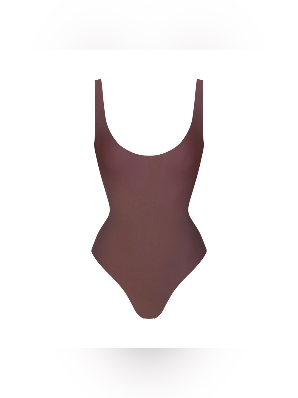 NWT SKIMS Scoop Low Back Thong Bodysuit - Cocoa